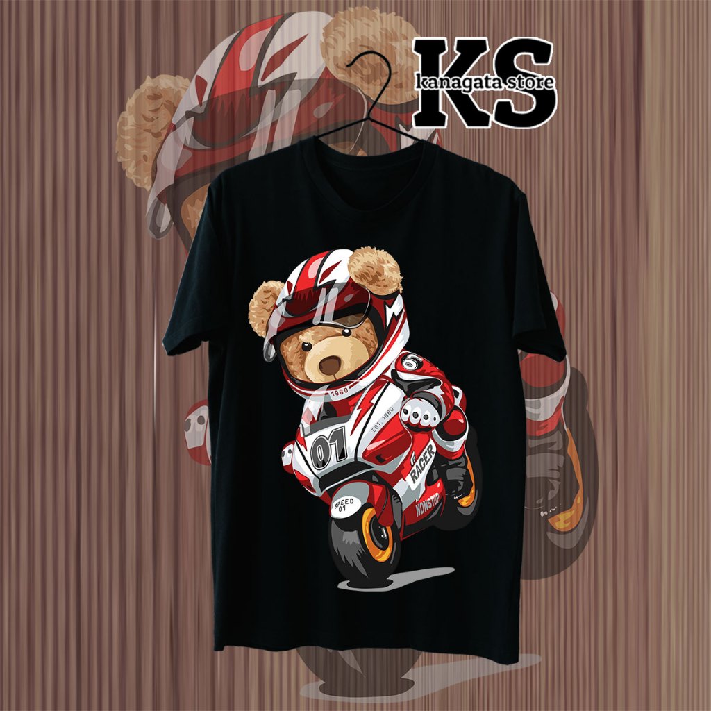 KANAGATA BAJU KAOS BEAR OVERSIZE T-SHIRT UNISEX BEAR COLLECTION