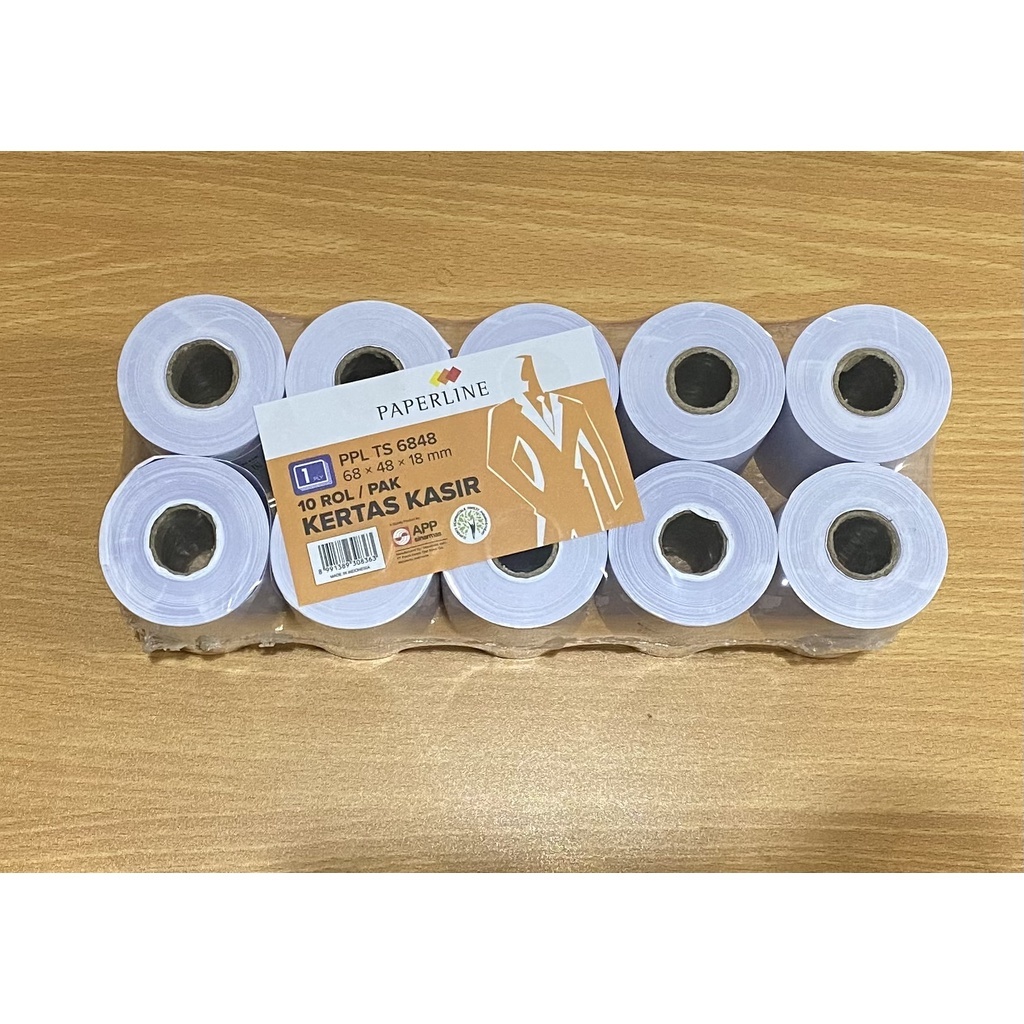 

Kertas Struk Telstruk Paperline 1 Ply 68x48x18mm [1 Pak isi 10Roll]