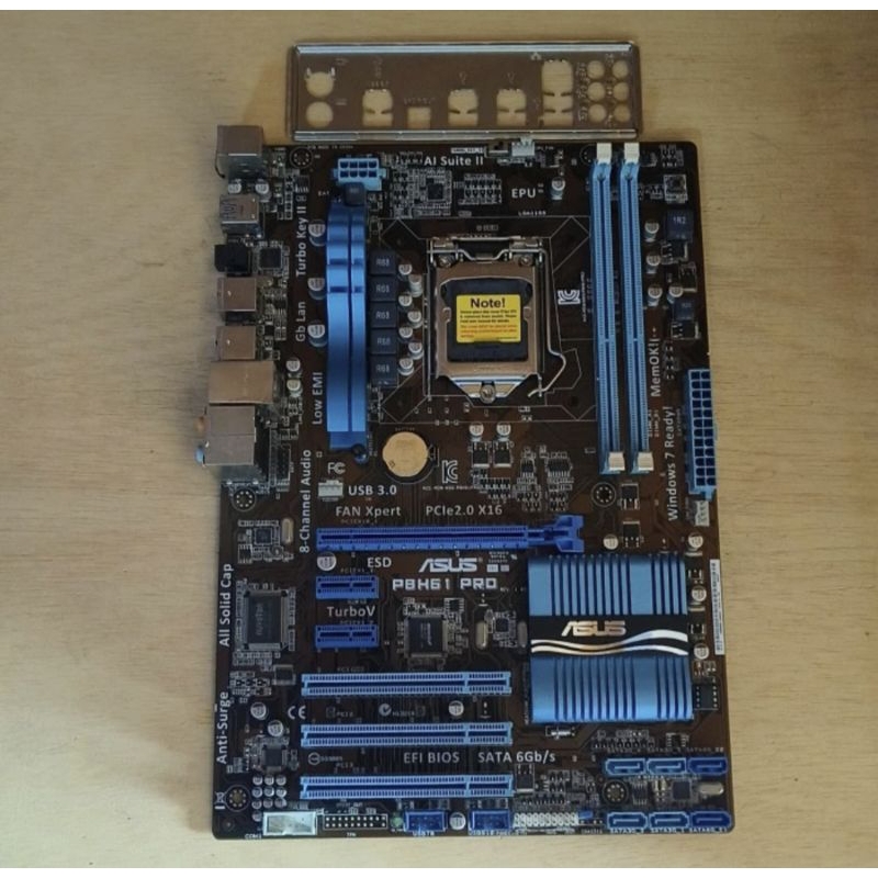 MOBO/MOTHERBOAD ASUS H61 P8H61 PRO, LGA 1155, SUPPORT GEN 2 GEN 3