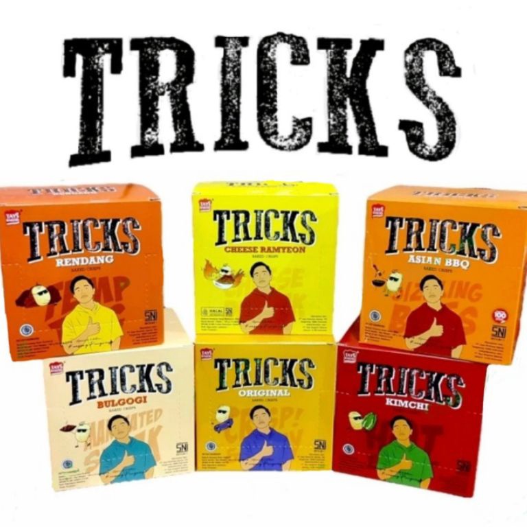 

Kode MYY749 Tricks Trick Snack Kentang Tricks Original Rendang Bbq Kimchi Bulgogi Chesse Ramyeon