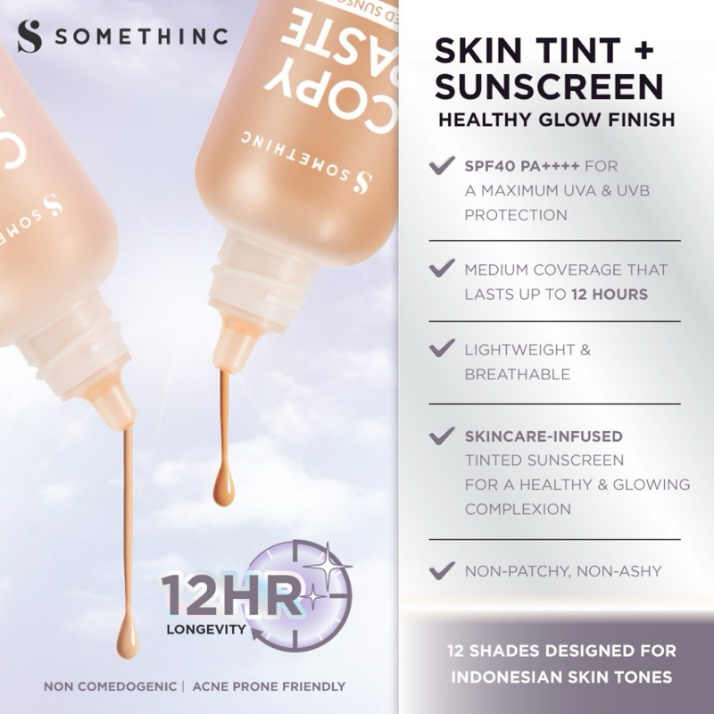 Somethinc Copy Paste Tinted Sunscreen SPF 40 PA++++ Skin Tint Original BPOM COD Skintint