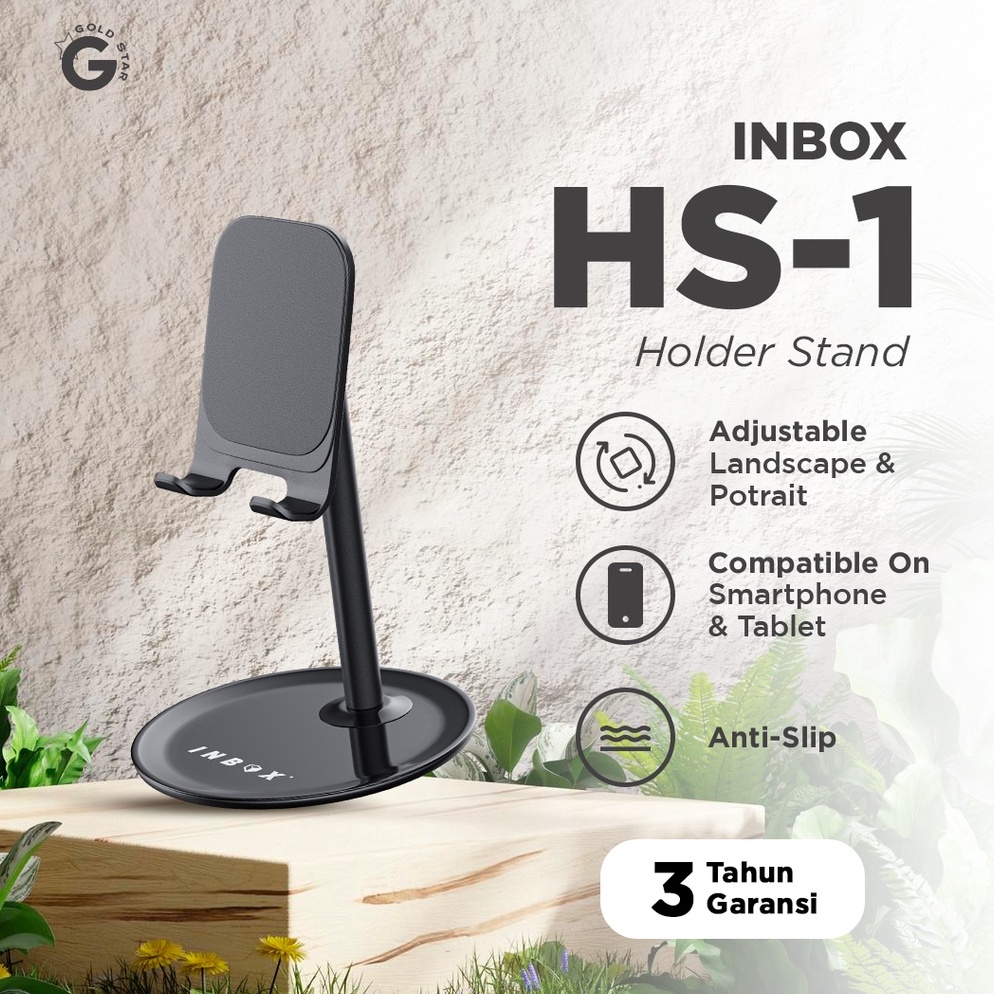 Terkini Holder Stand Inbox HS1  Holder HP dan Tablet Universal  Dudukan Sandaran HP untuk di Meja GA