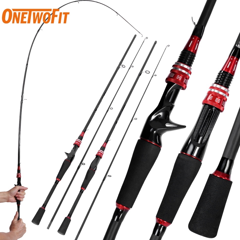 modelTipe ZK18 OneTwoFit 18M 2 Bagian SpinningCasting Fishing Rod Fiber Carbon Fishing Pole Fishing 