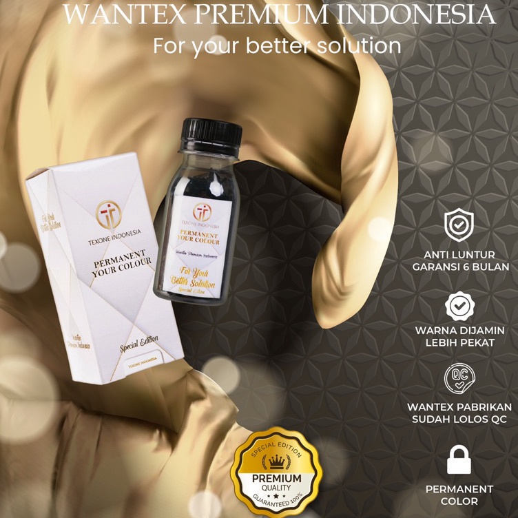 Special Edition Texone Indonesia Wantex Premium Indonesia Permanent ColourHITAM PEKAT