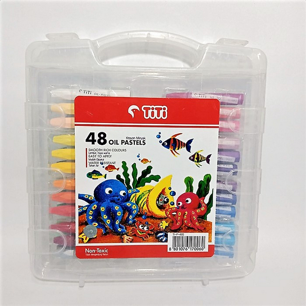 

Crayon Titi Oil Pastel 48 Warna Non Toxic Water Resistant