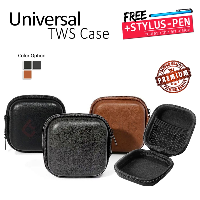 JBL Tune Flex - Universal Elegant Leather Pouch Case TWS T01