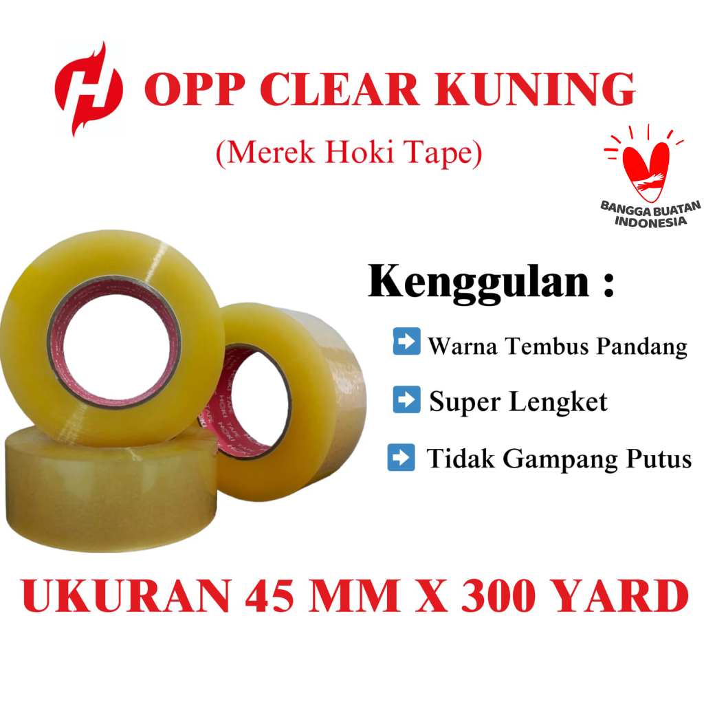 

Lakban bening & coklat jumbo 888 tape 45mm*300yard (BELI 12 +1 ROLL)__026