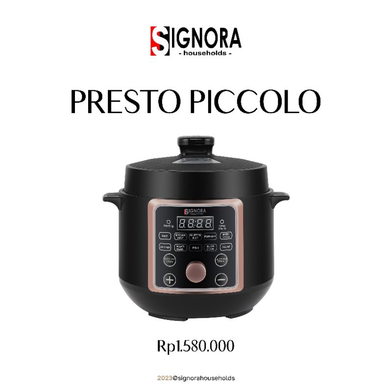 Presto Piccolo 3 Liter Signora / Signora Presto Listrik Piccolo Berhadiah Langsung