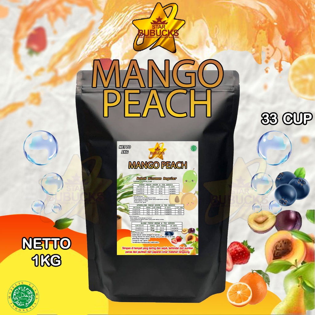 

Star Bubucks Rasa Mangga Peach Bubuk Instan Minuman Premiun ( 1 Kg )