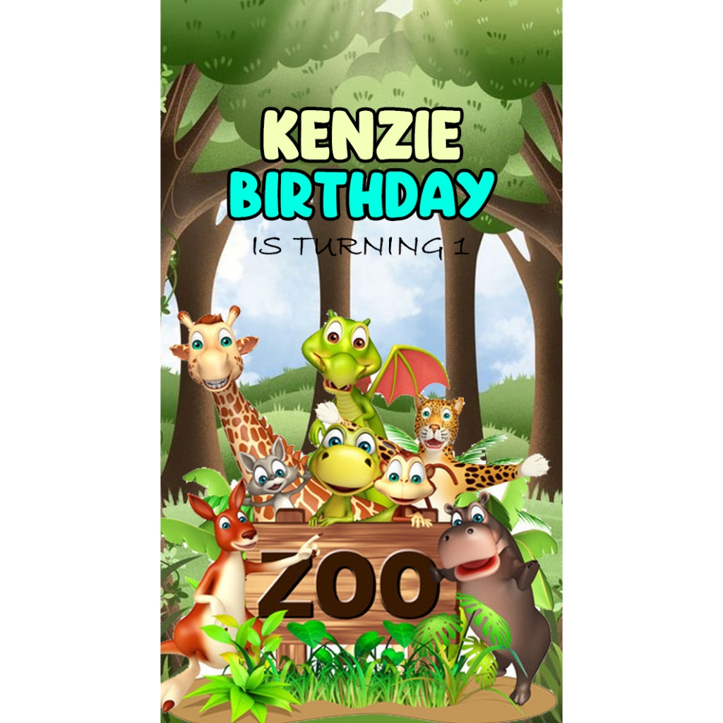 Hangtag Ulang anak karakter custome 1 sisi/ Tag Label Ulang Tahun/ Tag Label Hampers