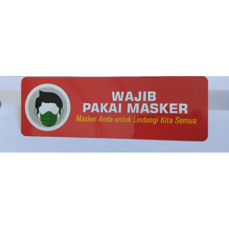 Stiker Wajib Pakai Masker