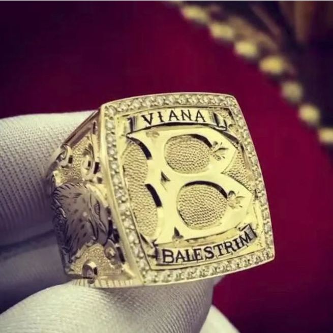 Cincin Logo B Balestrim Gold / Cincin Kotak Besar Huruf B Keren Antik Unik Vintage Classic Cowok Bik