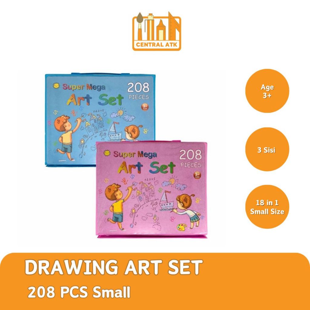 

DRAWING ART SET 208 PCS SMALL | PENSIL WARNA CRAYON ALAT MEWARNAI