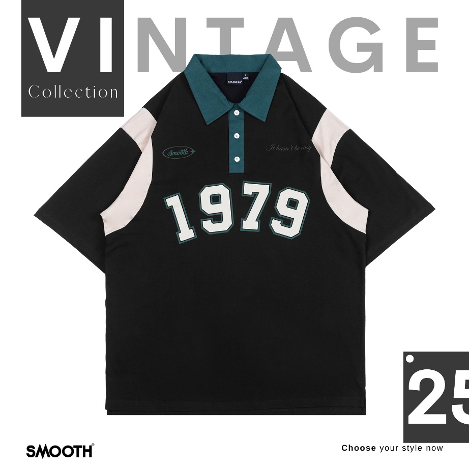 SALE SMOOTH BASIC Vintage Shirt  Black Luzern 1979