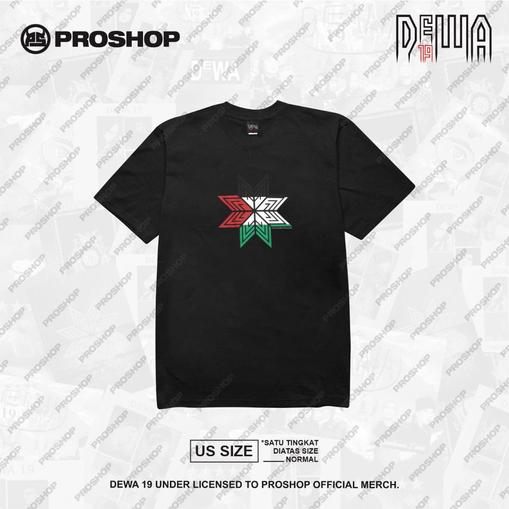 [HOT] Proshop | Dewa 19 Palestine 1| Dewa19 Tshirt | Kaos Pria Kaos Distro | Hitam