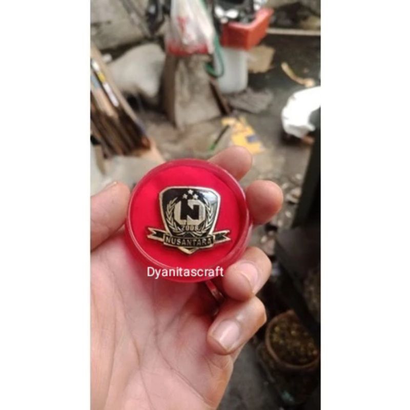 Jual Pin pdh Lnd Nusantara 2008 lapis mika merah| LND NUSANTARA Polri