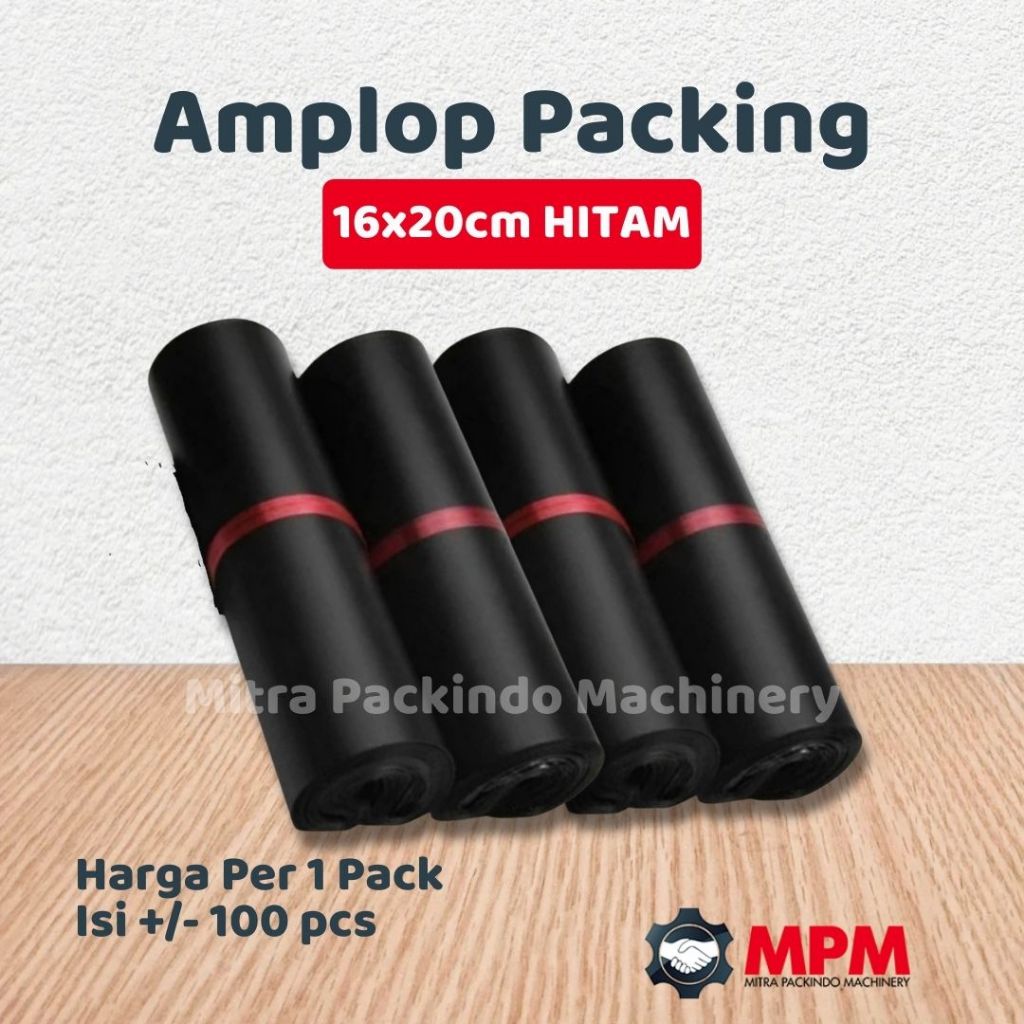

Polymailer Hitam 16x20 cm Packaging Kantong Packing Online Shop 16x20cm