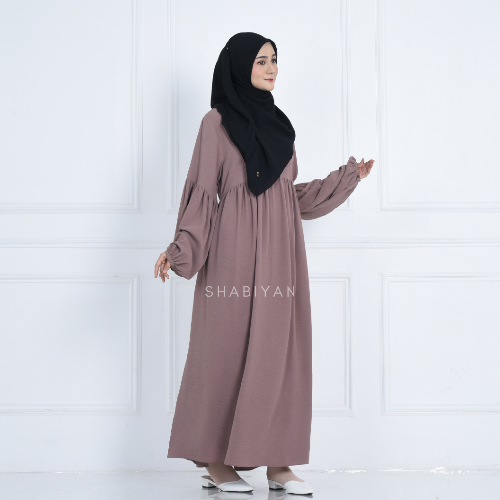 SHABIYAN 511 Gamis Wanita Crinkle Air Flow Terbaru | Lalisa-2