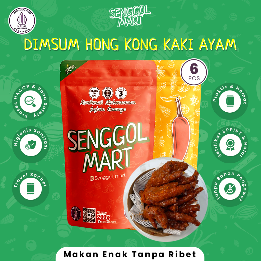 

Makanan Ringan Instant Dimsum Hong Kong Ceker Ayam Berkualitas Kemasan Praktis Halal Cemilan Snack Siap Makan Senggol Mart