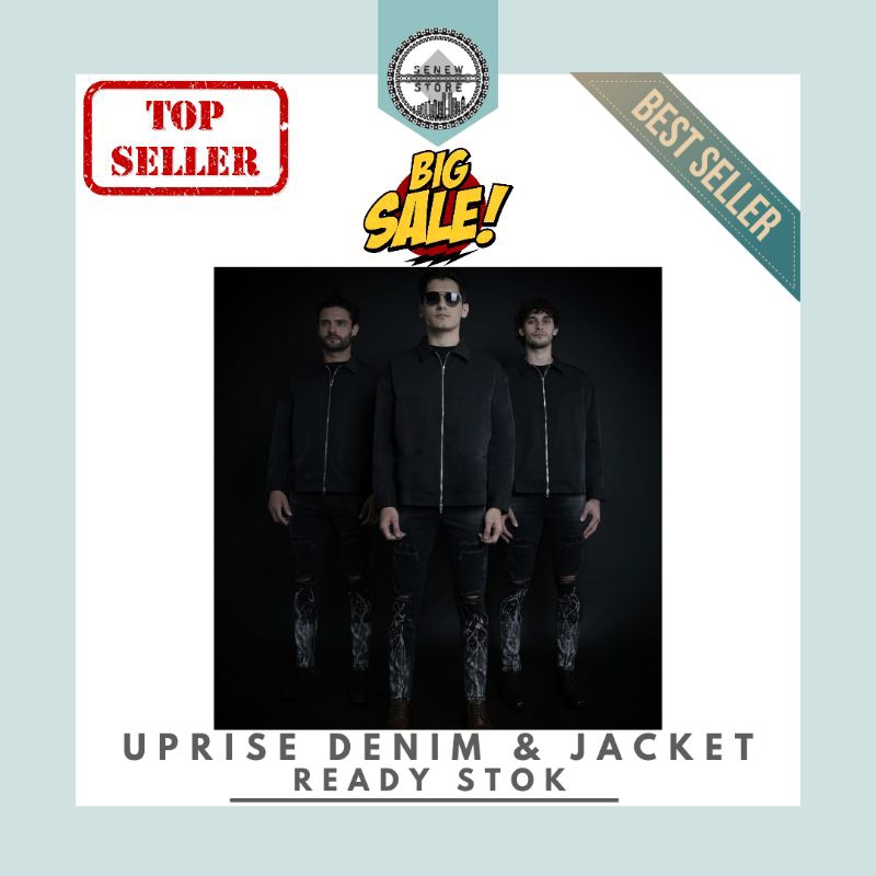 Uprise Dragon Splash Denim & Liberty Jacket Original New