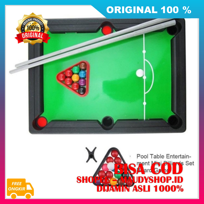 Billiard Toys Mini Set Up Mainan Anak Billiard Mini ASLI ORI