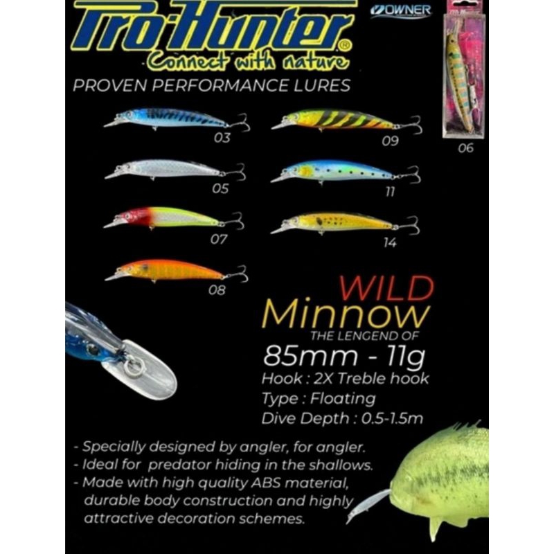 pro hunter wild minnow 85mm