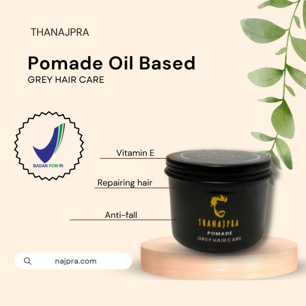 Pomade Penghitam Uban Pencegah Rontok Penumbuh Rambut Minyak Rambut Pria Penumbuh Rambut Thanajpra
