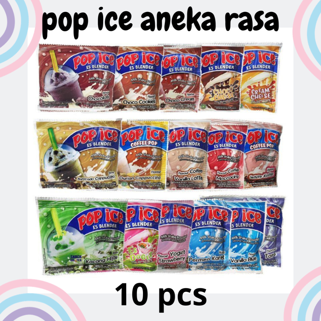 

pop ice sachet isi 10 pcs minuman serbuk