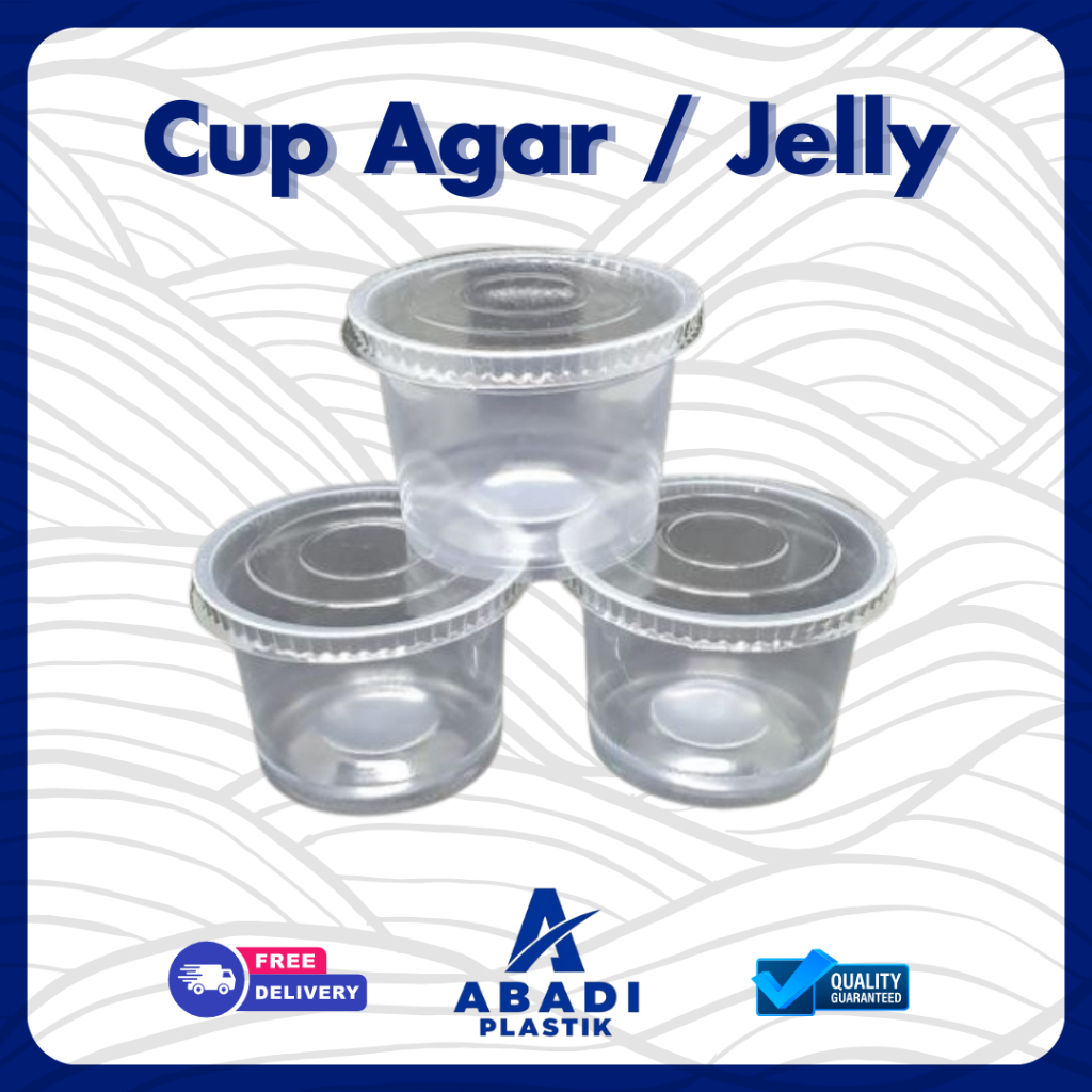 [ ISI 50 PCS ] Gelas Agar / Cup Mika Jelly dan Tutup 60ml 90ml
