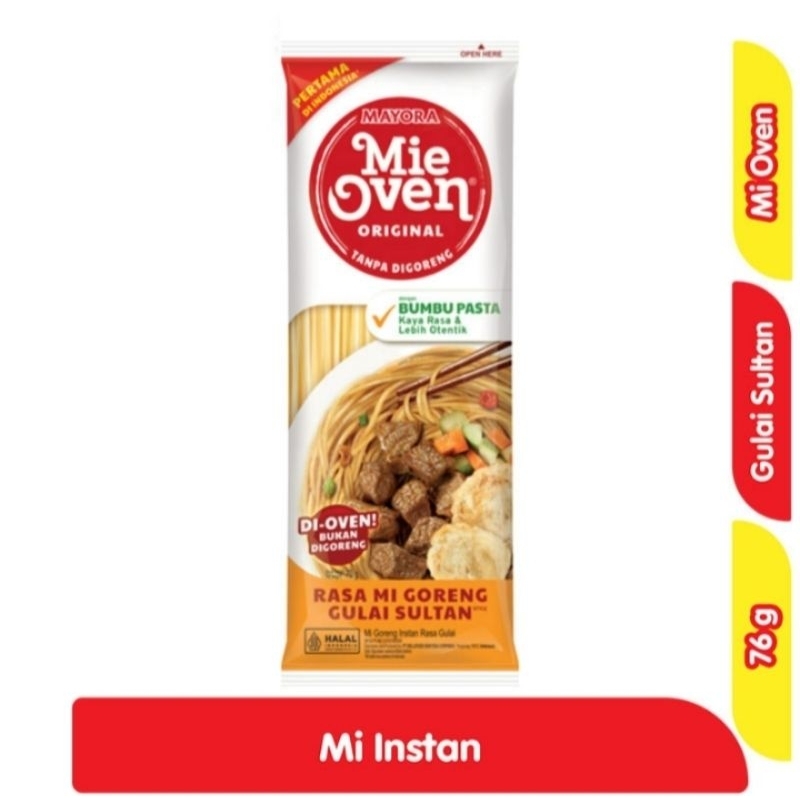 

Mie Oven Instan Goreng Rasa Gulai Sultan isi 76 gram