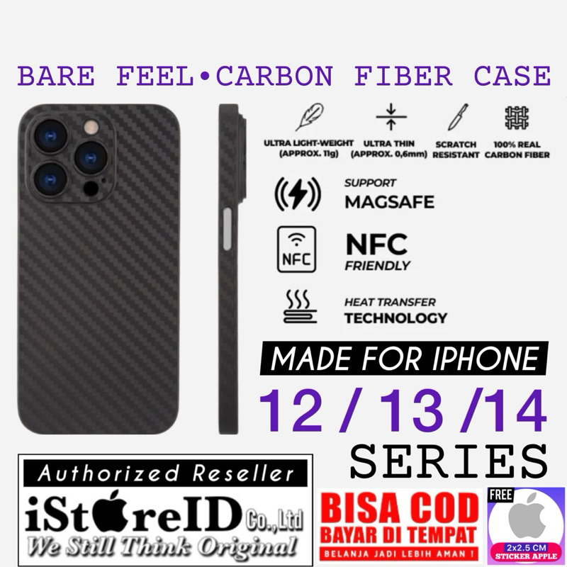 [COD] (Free: Sticker) Case Matte Carbon iPhone 12 13 14 Plus Pro Max Original Slim Black Hardcase Mo