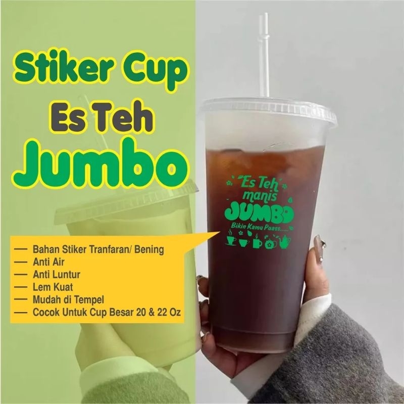 

Label Kemasan Es Teh Jumbo 100 pcs stiker es teh