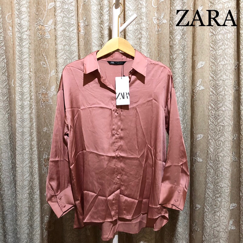 KEMEJA ZARA SATIN SUTRA