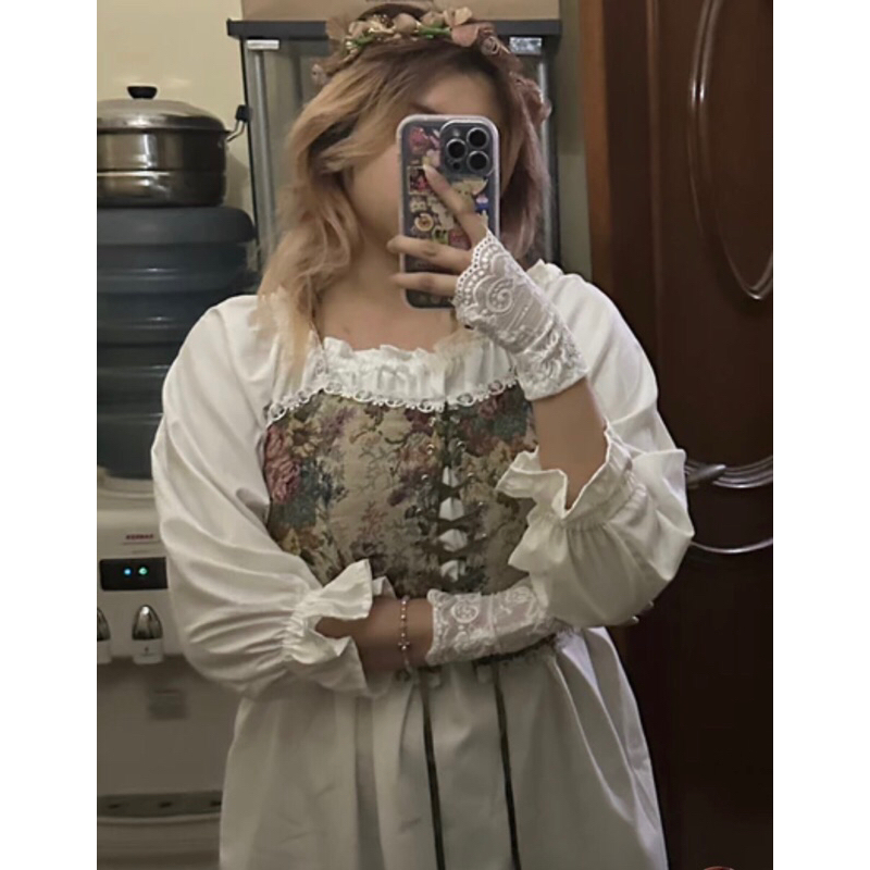 SET DRESS GARDEN PARTY BIG SIZE // COTTAGECORE