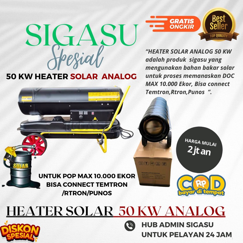 HEATER SOLAR PEMANAS KANDANG AYAM 50 Kw  ANALOG