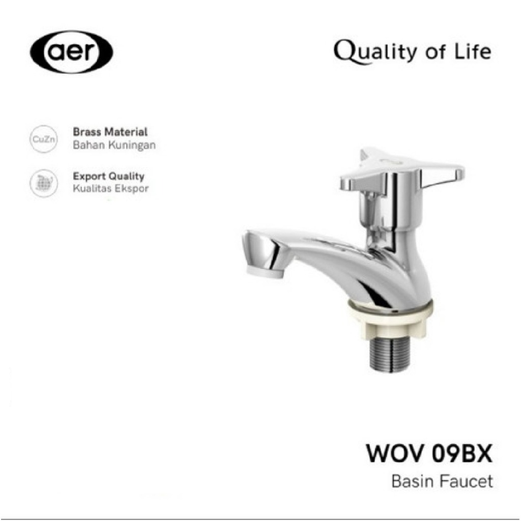 Kran wastafel kuningan AER WV09BX