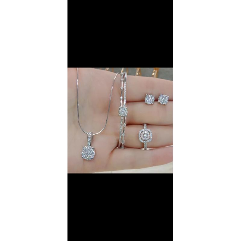 LOZT Gelang Wanita Batu Permata Warna-warni Peridot Amethyst Garnet Morganite Set Perhiasan Penganti