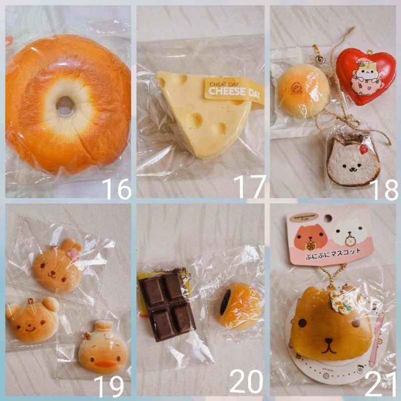 Squishy Ibloom Baggle, Squishy Cheese, Squishy Macaron, Squishy Disney, Squishy Jane Chocolate, Capi