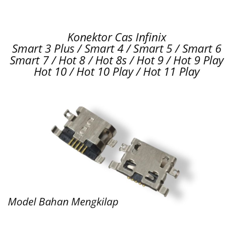 Konektor Cas Infinix Smart 5 / Smart 6 / Smart 7 / Hot 8 / Hot 9 Play / Hot 10 Play / Hot 11 Play