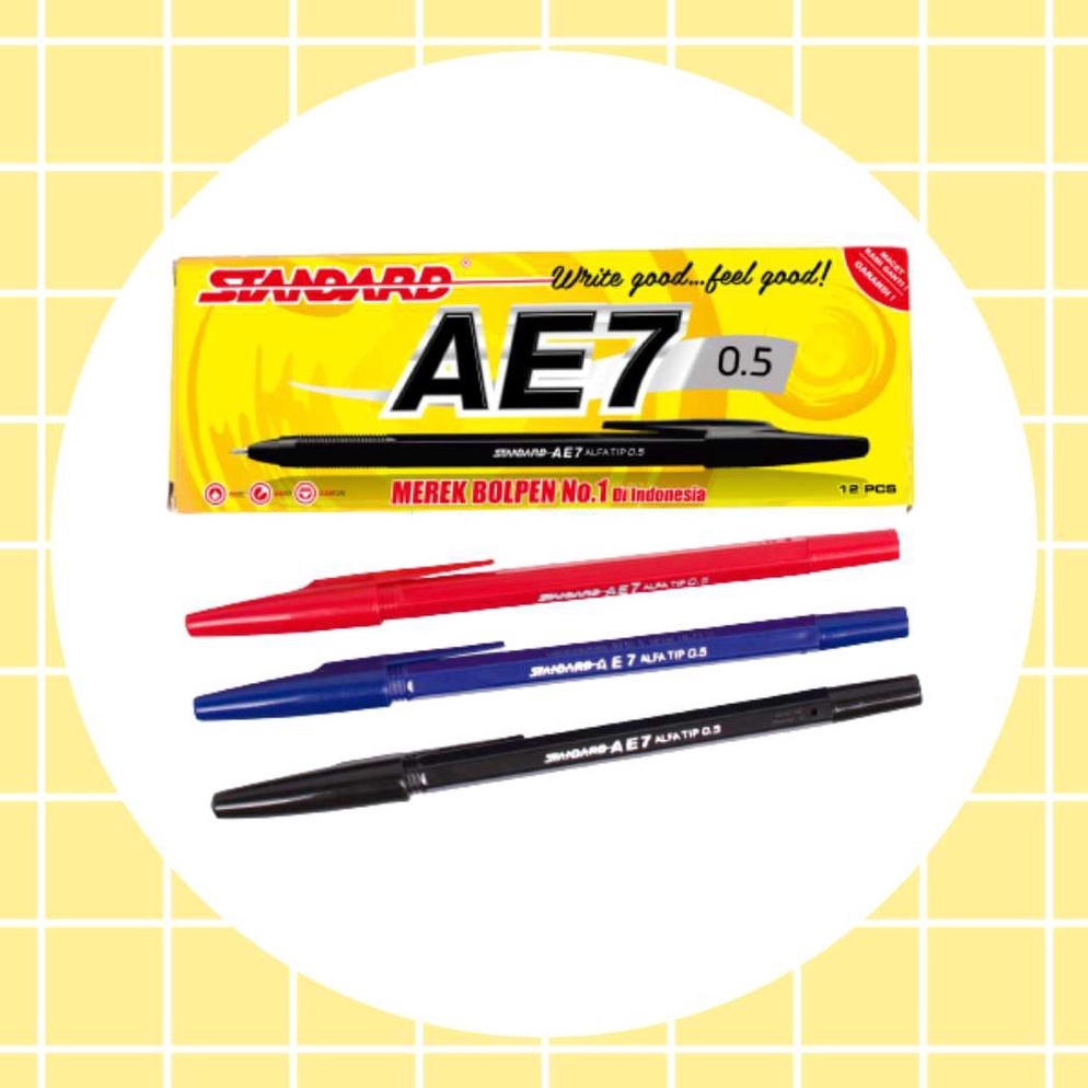 

Best Produk Standard Pen AE7 Alfatip 5 Isi 12 pcs Pulpen Pena Ballpoint KB