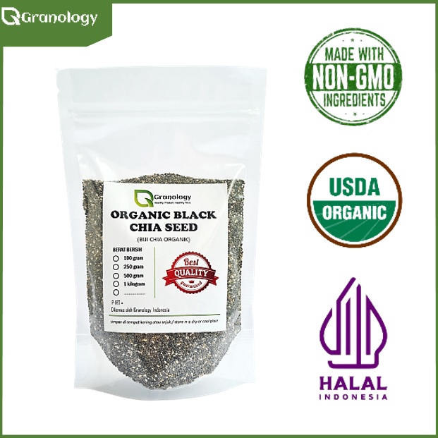 

X85 Organic Chia Seed Peru kualitas terbaik 25 gram by Granology 96
