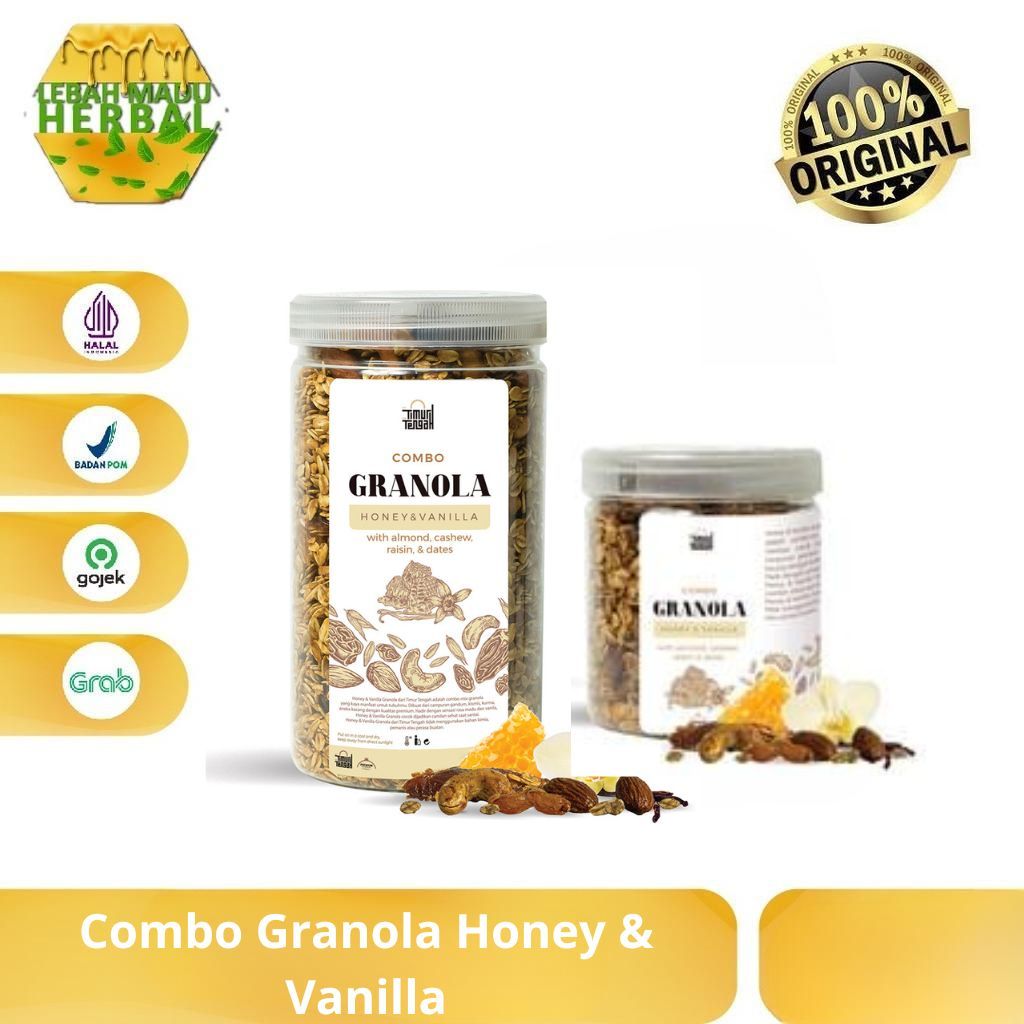 

TIMUR TENGAH Combo Granola Honey & Vanilla 500gram dan 250gram