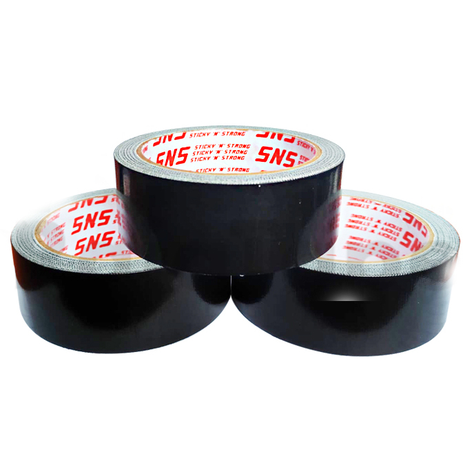 

Lakban Kain Hitam / Cloth Tape Hitam 2 Inch x 12 Meter SNS STICKY N STRONG