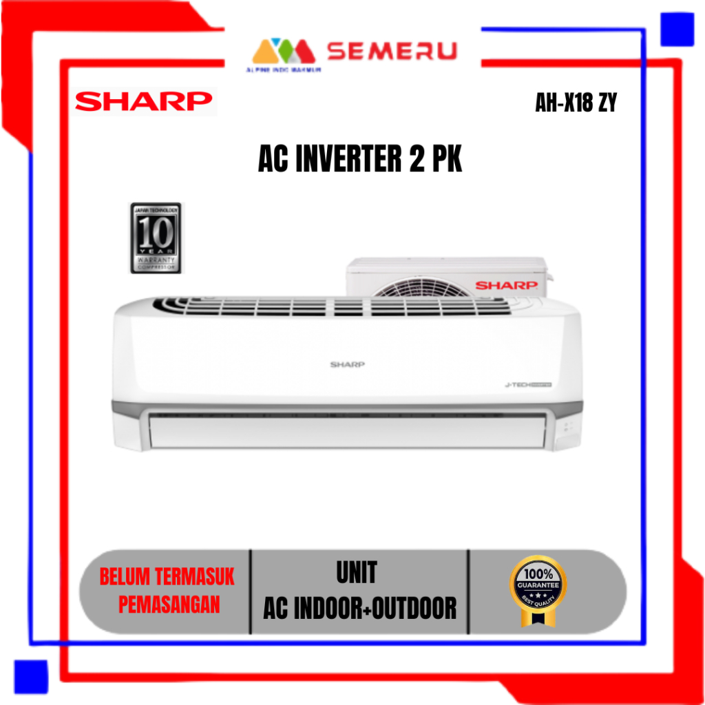 SHARP AC INVERTER 2 PK AH-X18 ZY KHUSUS MAKASSAR