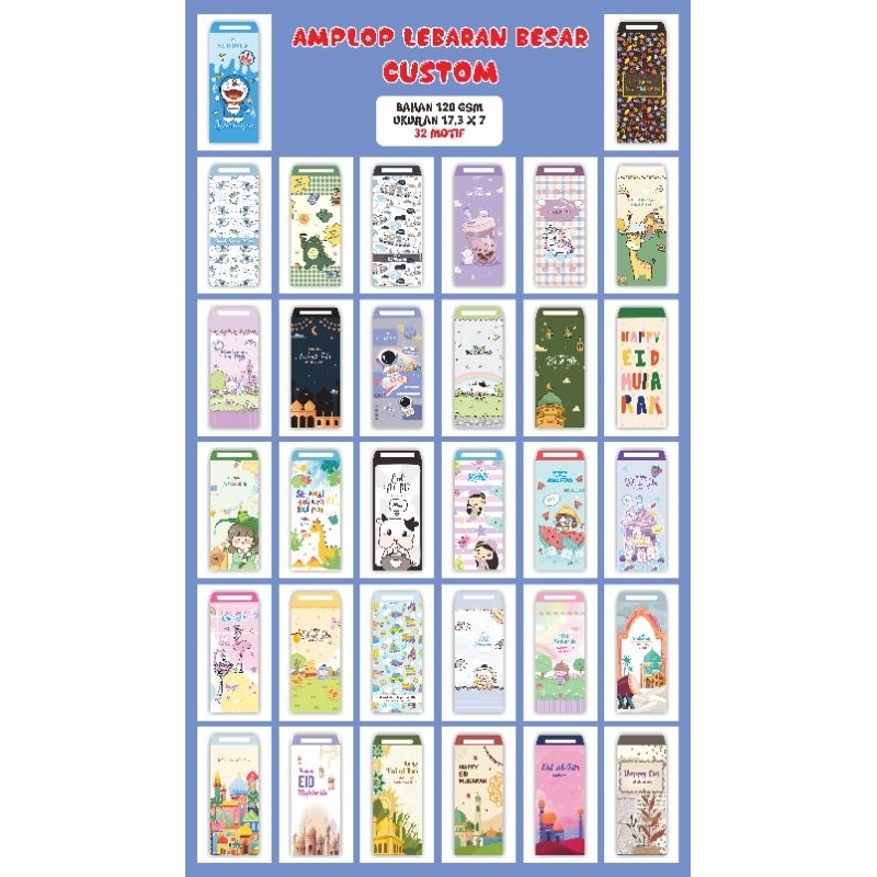 

Amplop Lebaran Panjang Bahan Tebal | Ada tempat tulis nama - isi 10