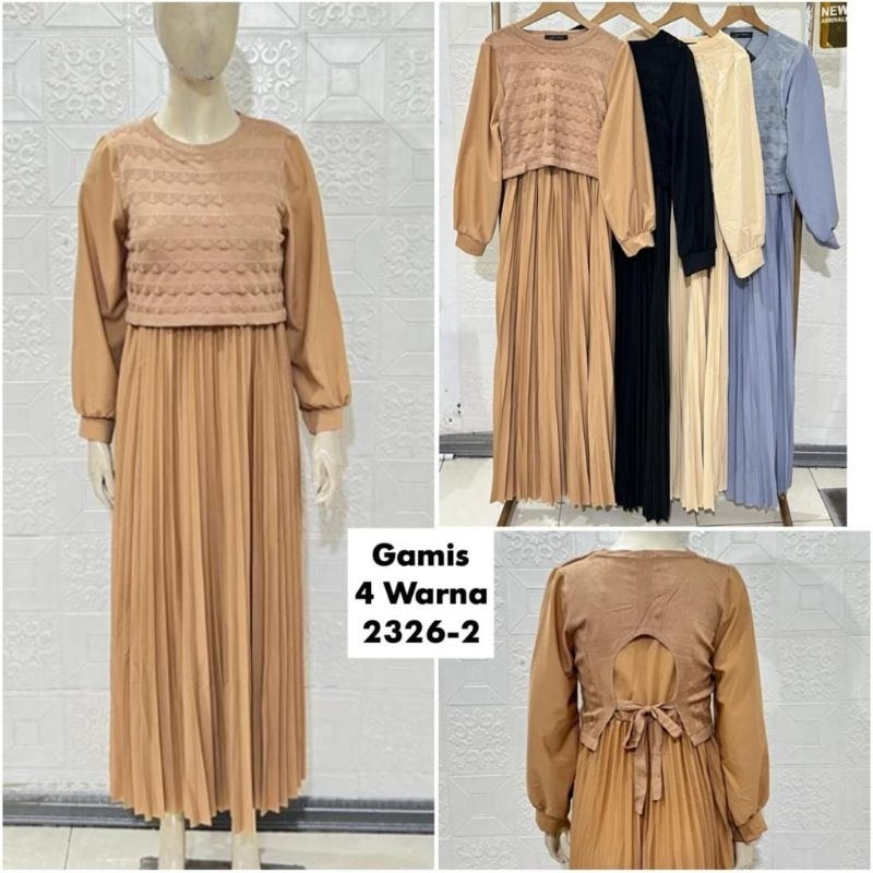 GAMIS PLISKET MIX RAJUT TALI BELAKANG BY ZARA WOMAN