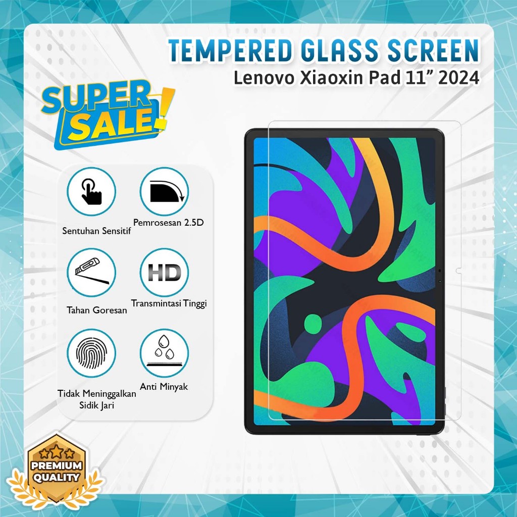 Lenovo Xiaoxin Pad 11 inch 2024 Screen Film Guard Tempered Glass Anti Gores Pelindung Layar Tablet A