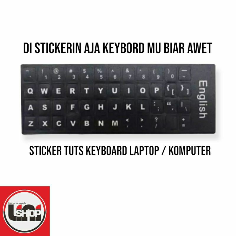 Stiker tombol Keyboard  Laptop / komputer awet / sticker tombol keyboard