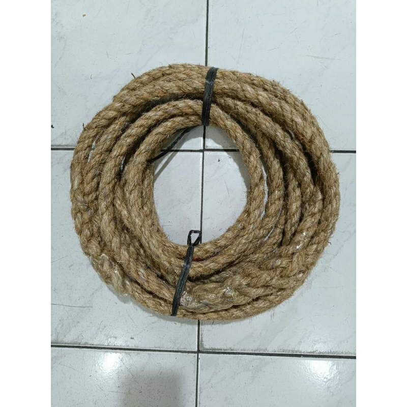 NEW STOCK Tali panjat PLN /Tali panjat coklat tambang pengaman utk panjat tiang pju listrik....tali