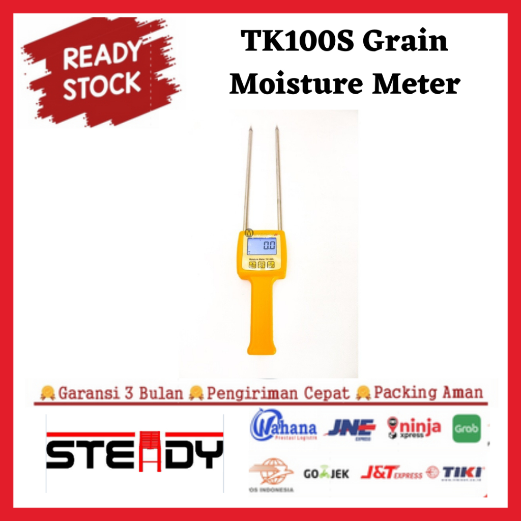 TK100S Grain Moisture Meter Pengukur Kadar Air Biji Bubuk Kelembaban